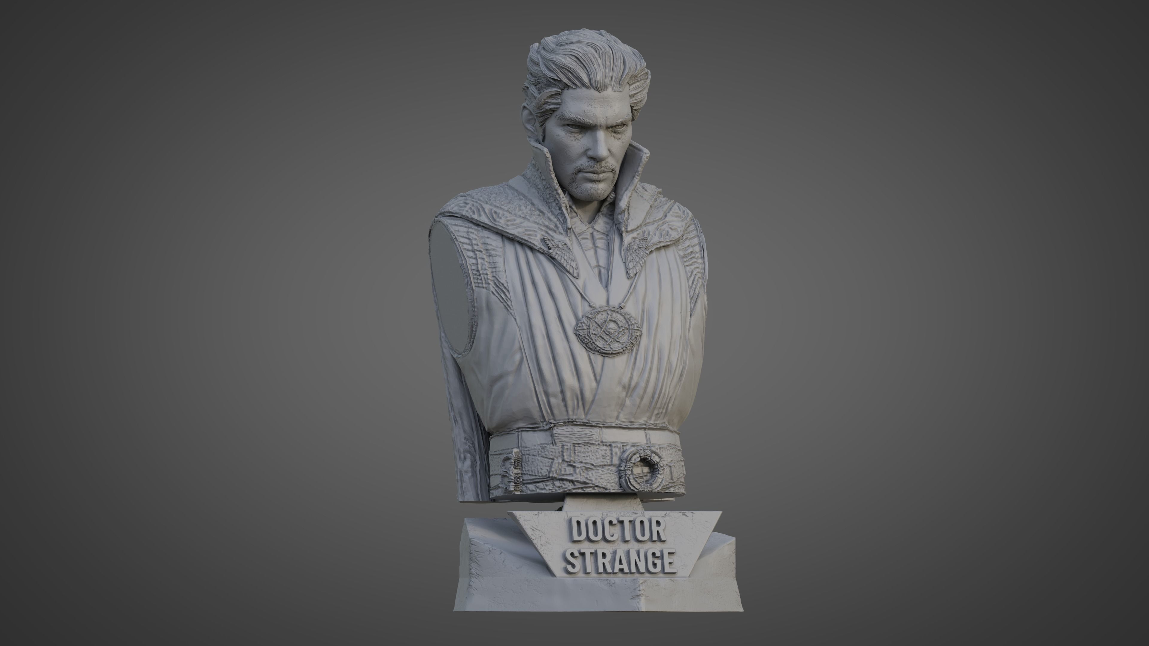 DOCTOR STRANGE ULTRA-DETAILED SUPPORT-FREE BUST 3D MODEL Free 3D model_2