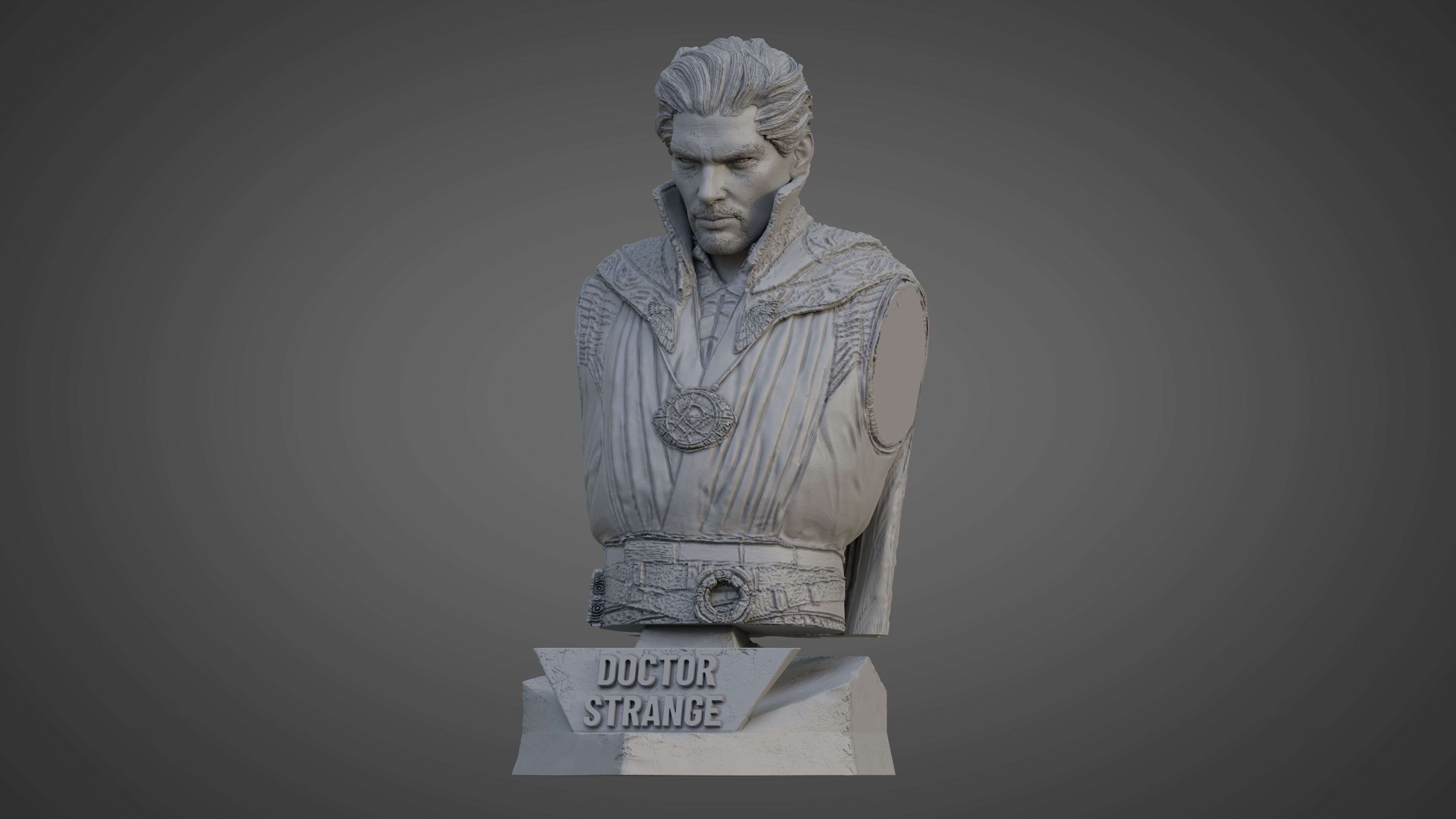 DOCTOR STRANGE ULTRA-DETAILED SUPPORT-FREE BUST 3D MODEL Free 3D model_1