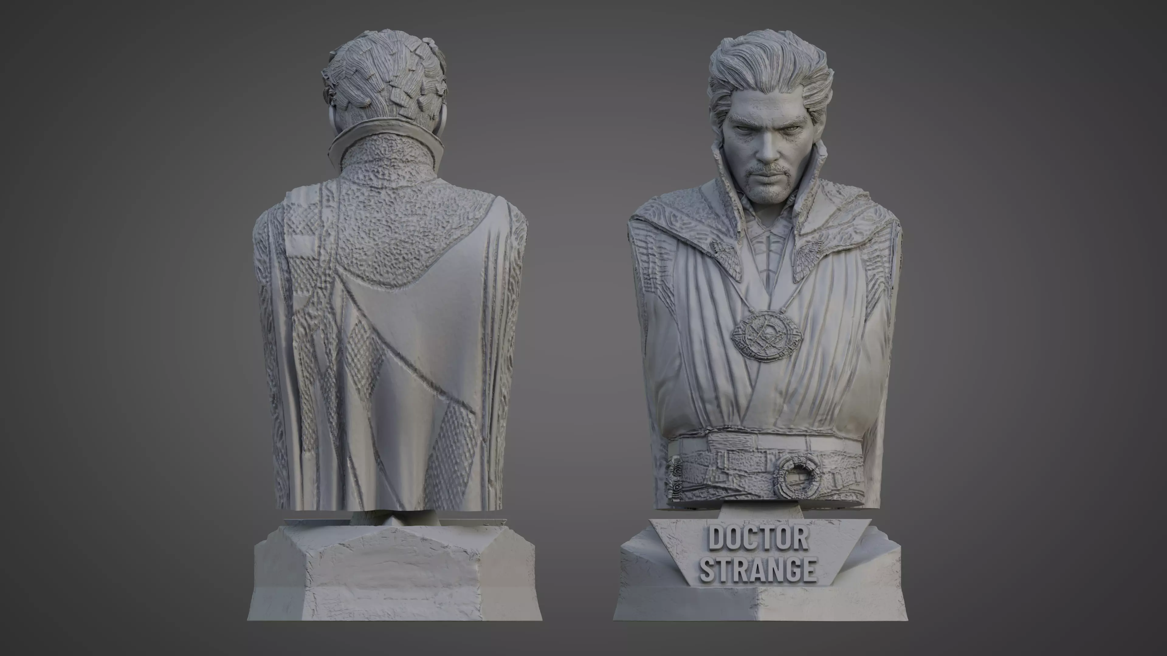 DOCTOR STRANGE ULTRA-DETAILED SUPPORT-FREE BUST 3D MODEL Free 3D model_0