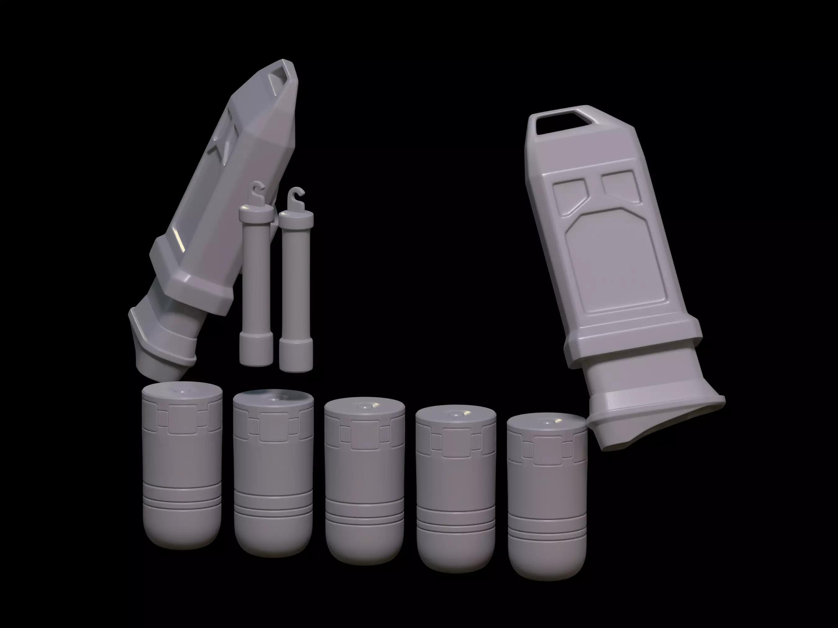 HALO Rakshasa Ruckamuck chest accessories 3d print file 3D print model_0