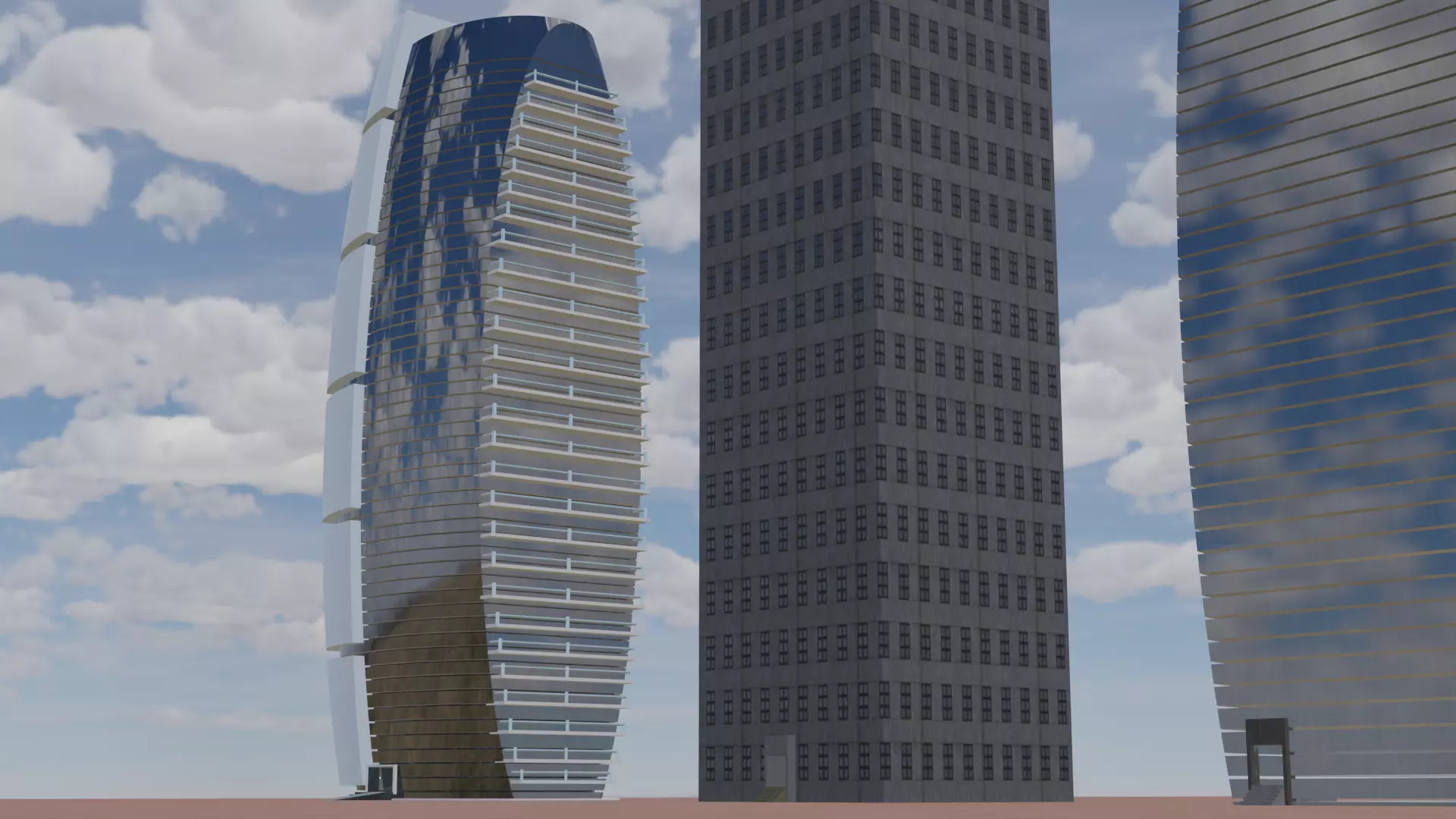 3D custom and standard building pack Free 3D model
