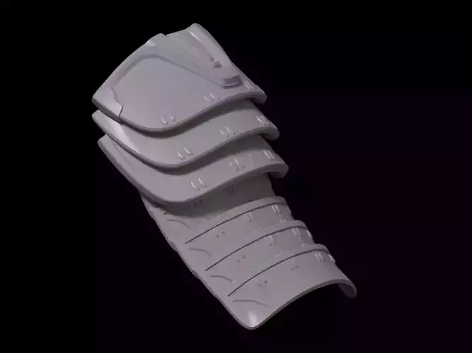 HALO Yoroi Dragonbark shoulder pad 3d print file