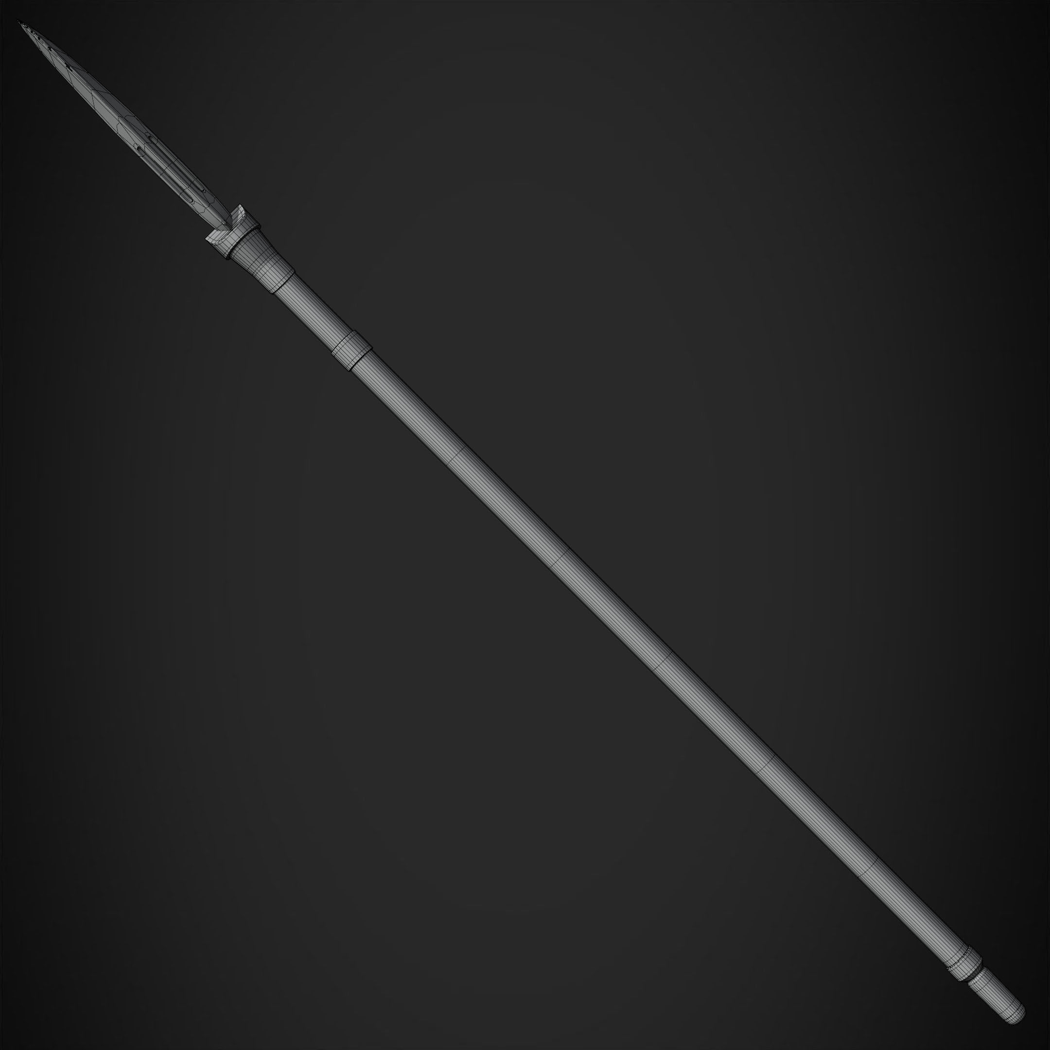 Maki Zenin Naginata Polearm Spear for Cosplay 3D print model_17