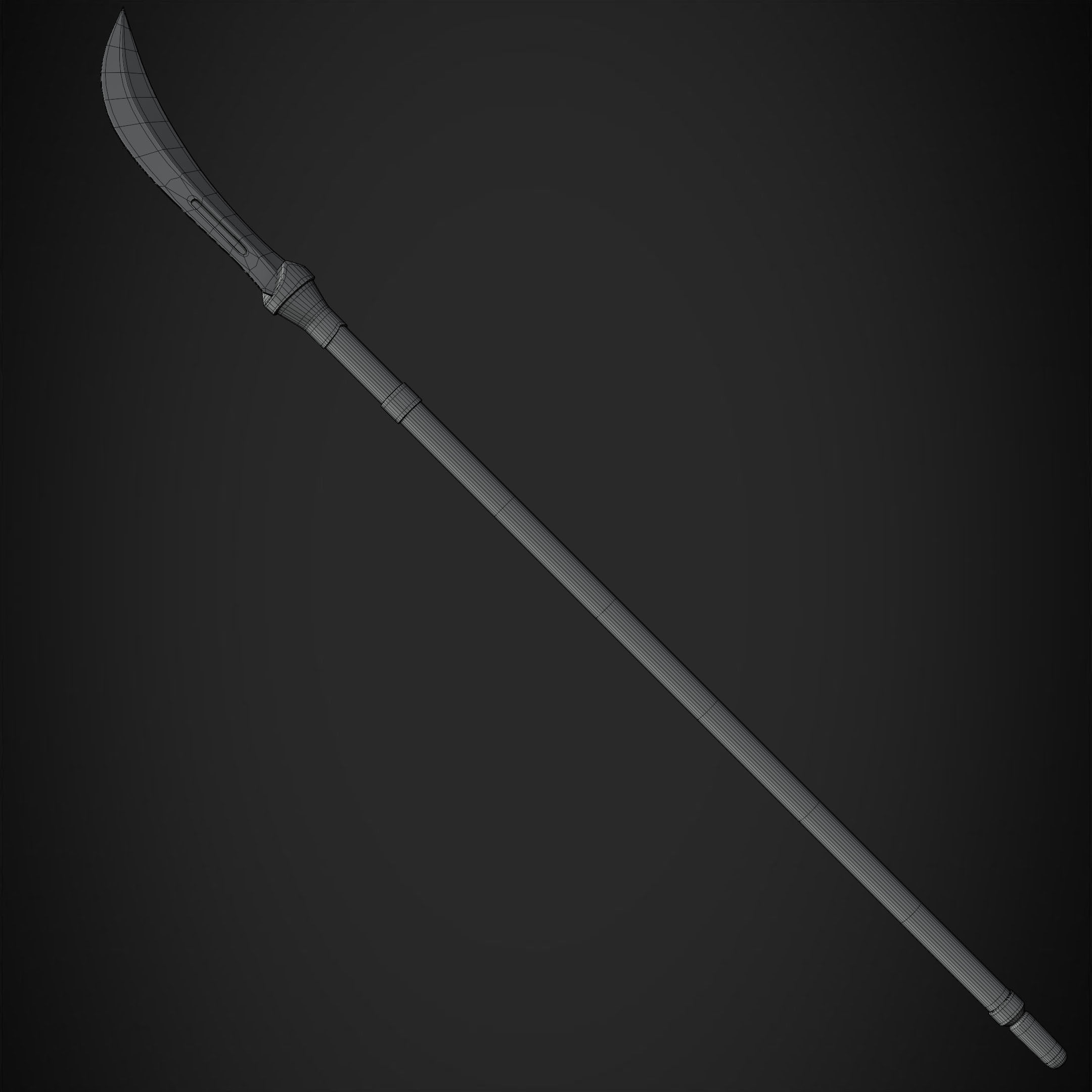 Maki Zenin Naginata Polearm Spear for Cosplay 3D print model_19