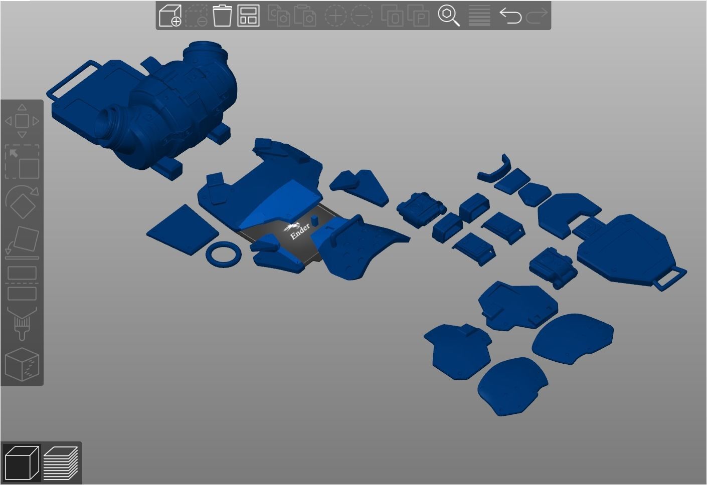 Titanfall IMC Battle Rifle Pilot Helmet and Armor set 3d print 3D print model_8
