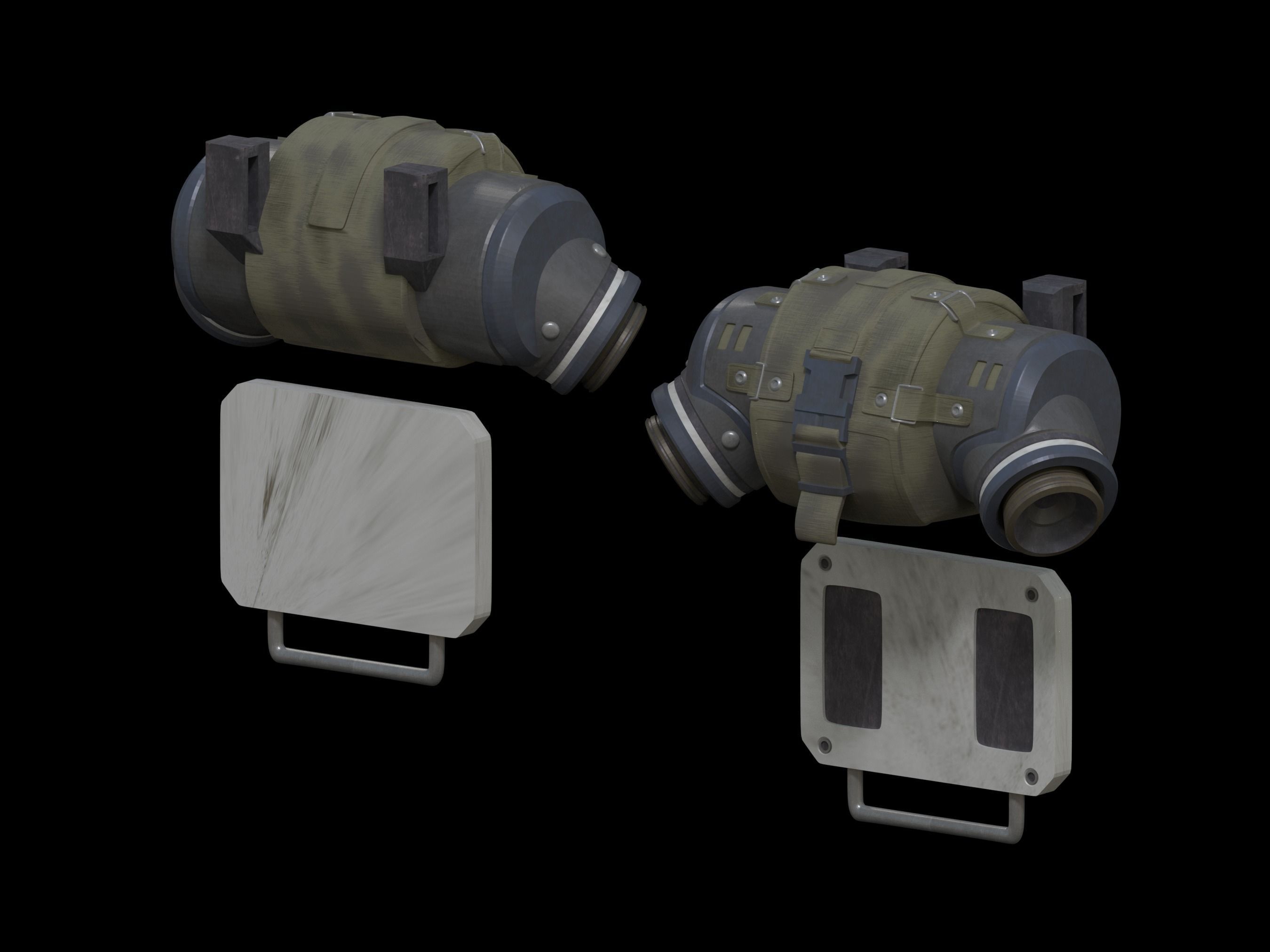 Titanfall IMC Battle Rifle Pilot Helmet and Armor set 3d print 3D print model_5