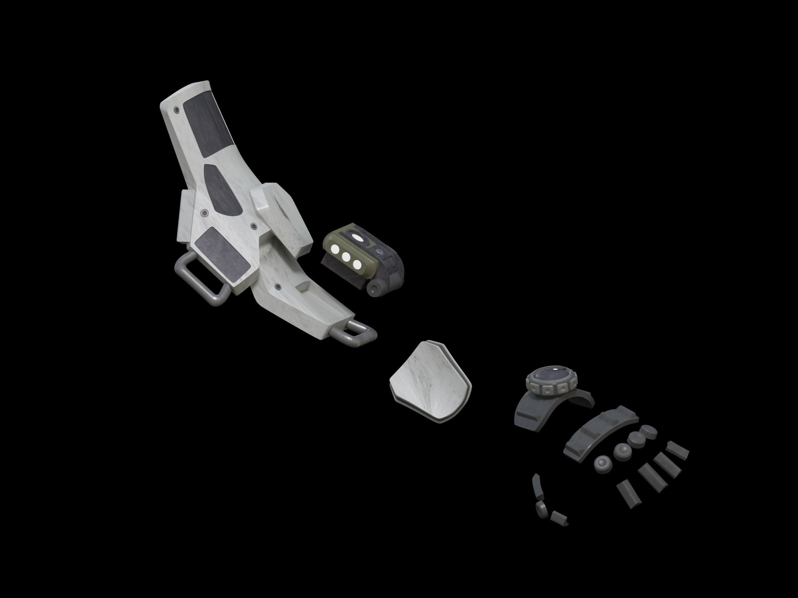 Titanfall IMC Battle Rifle Pilot Helmet and Armor set 3d print 3D print model_6