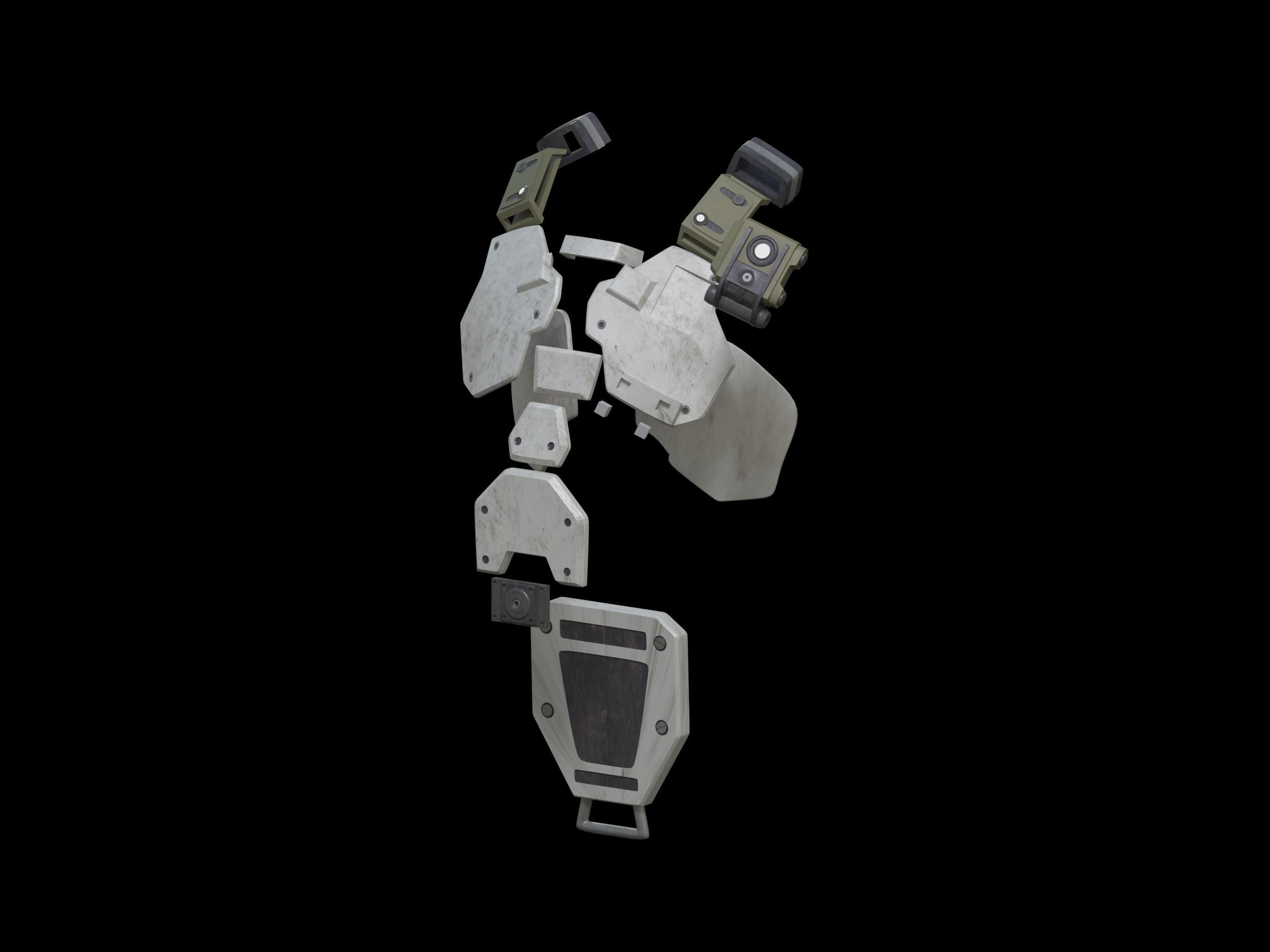 Titanfall IMC Battle Rifle Pilot Helmet and Armor set 3d print 3D print model_2