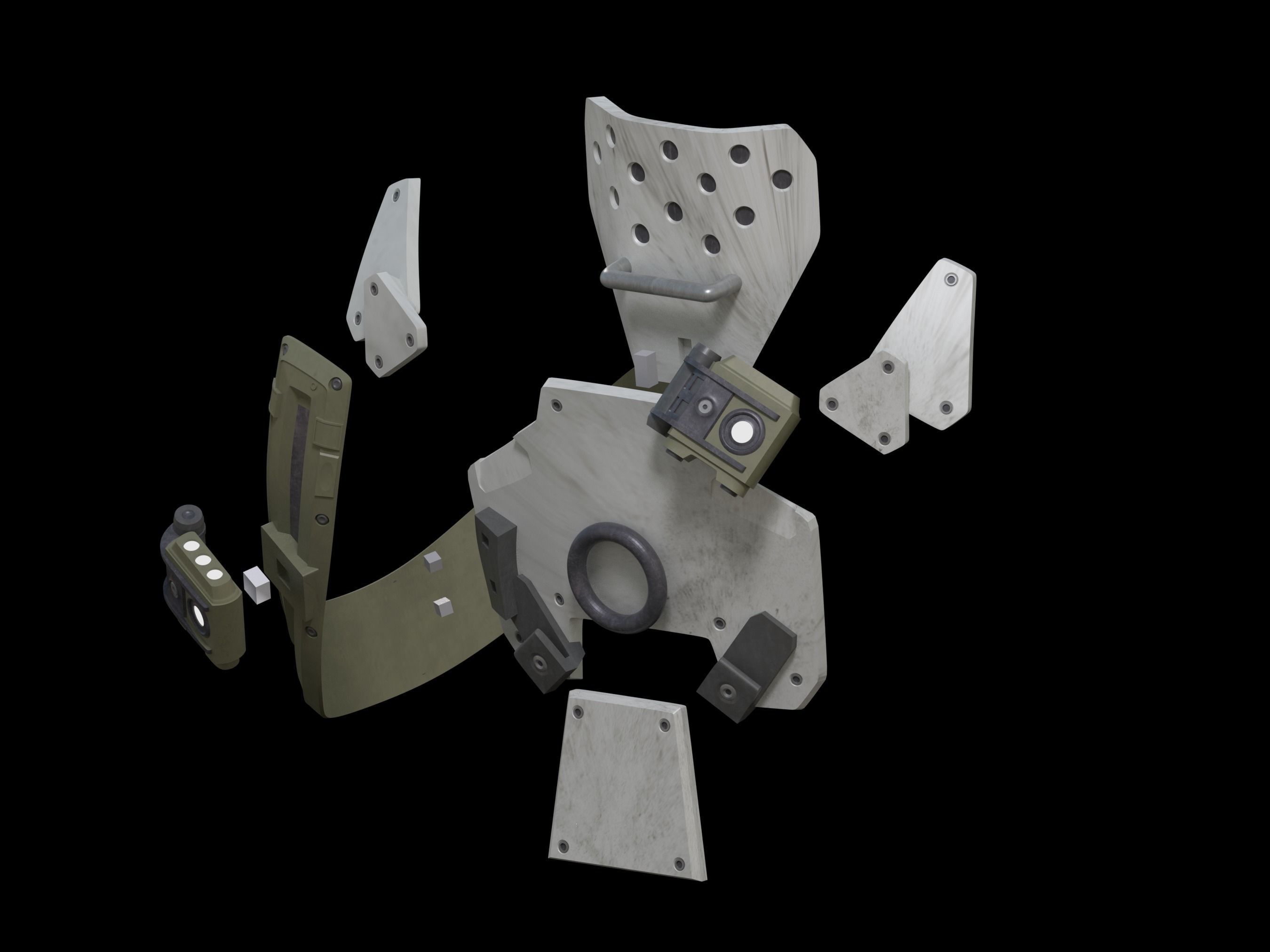 Titanfall IMC Battle Rifle Pilot Helmet and Armor set 3d print 3D print model_3