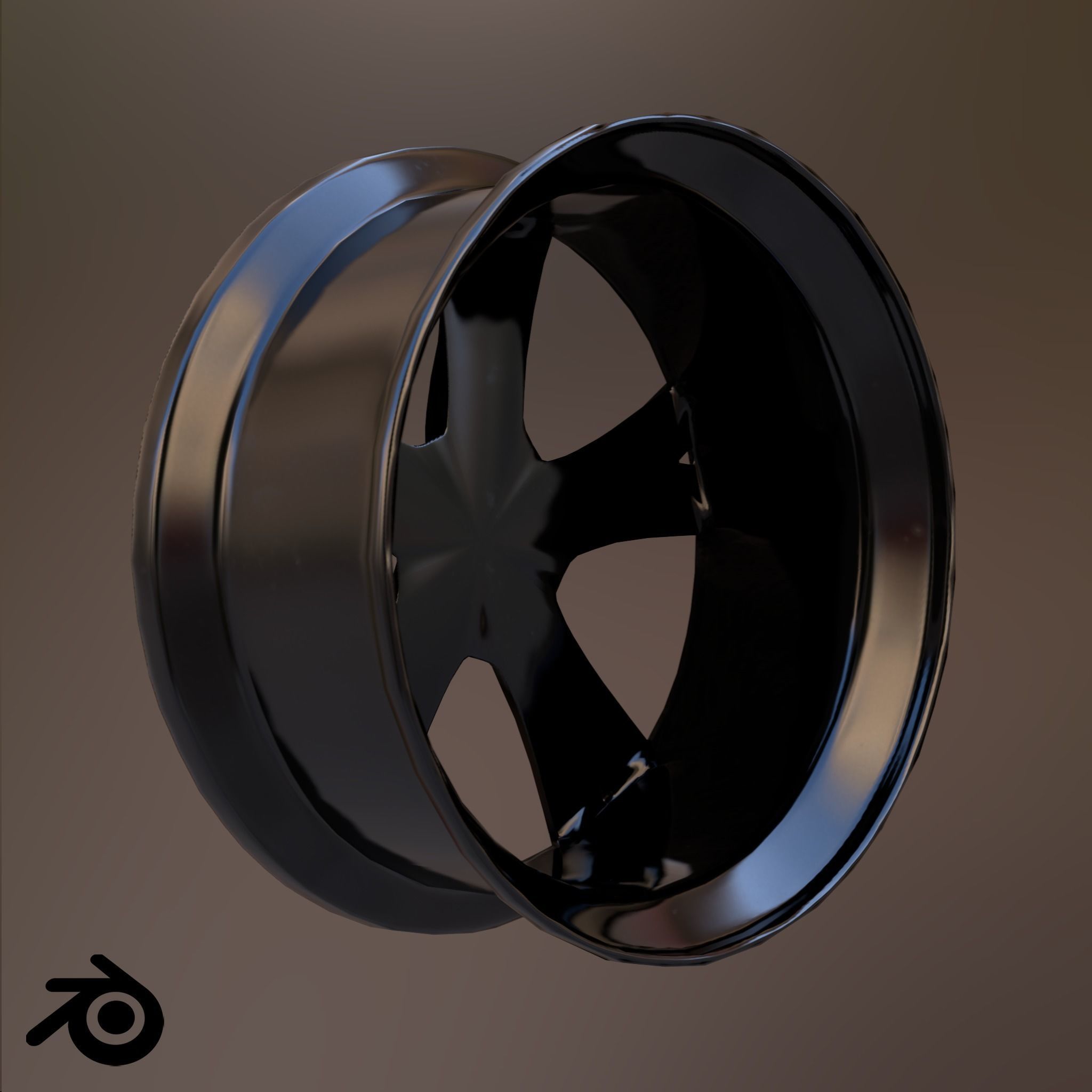 Sport Car Rim 5 Game-Ready 3D Model Low-poly 3D model_6