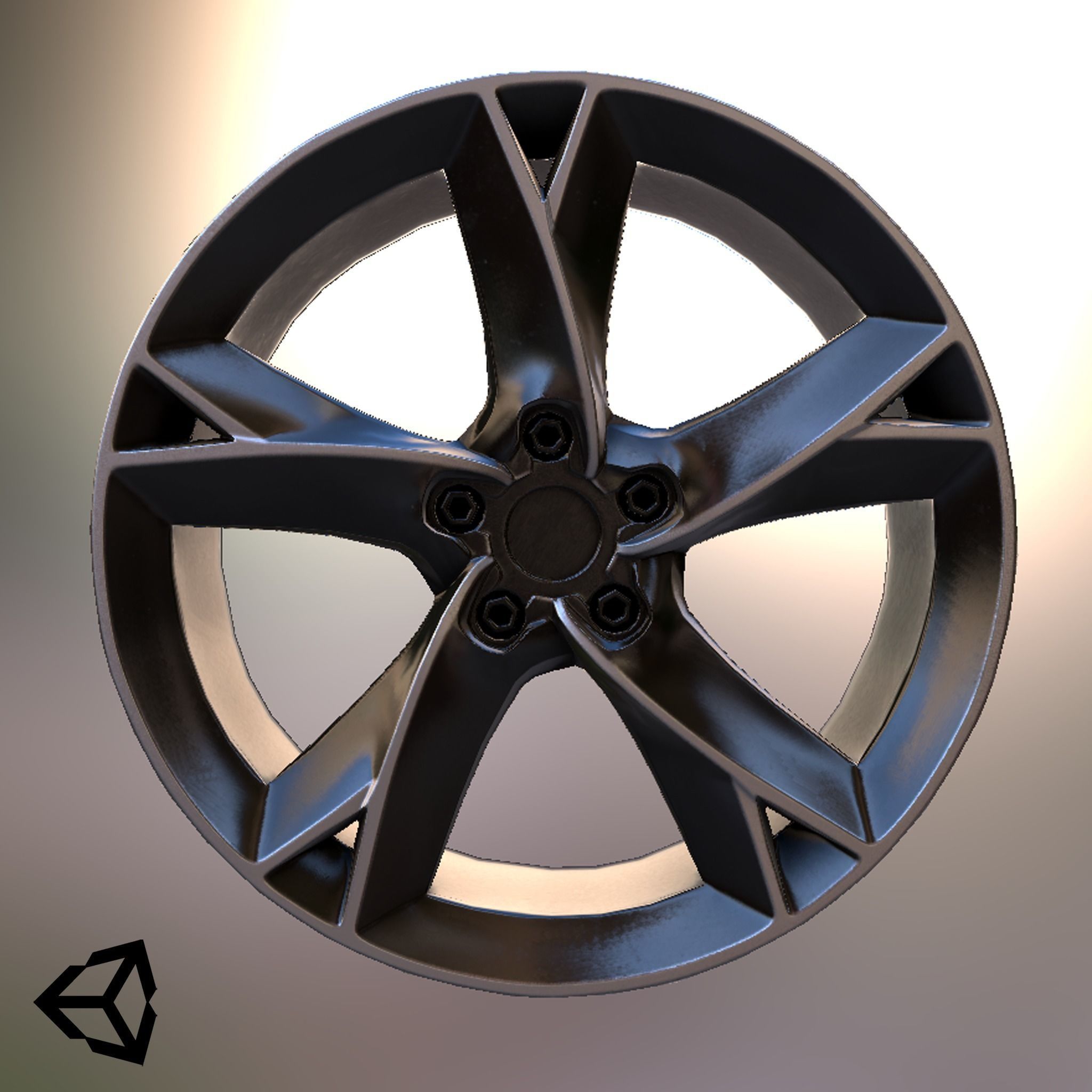 Sport Car Rim 5 Game-Ready 3D Model Low-poly 3D model_22