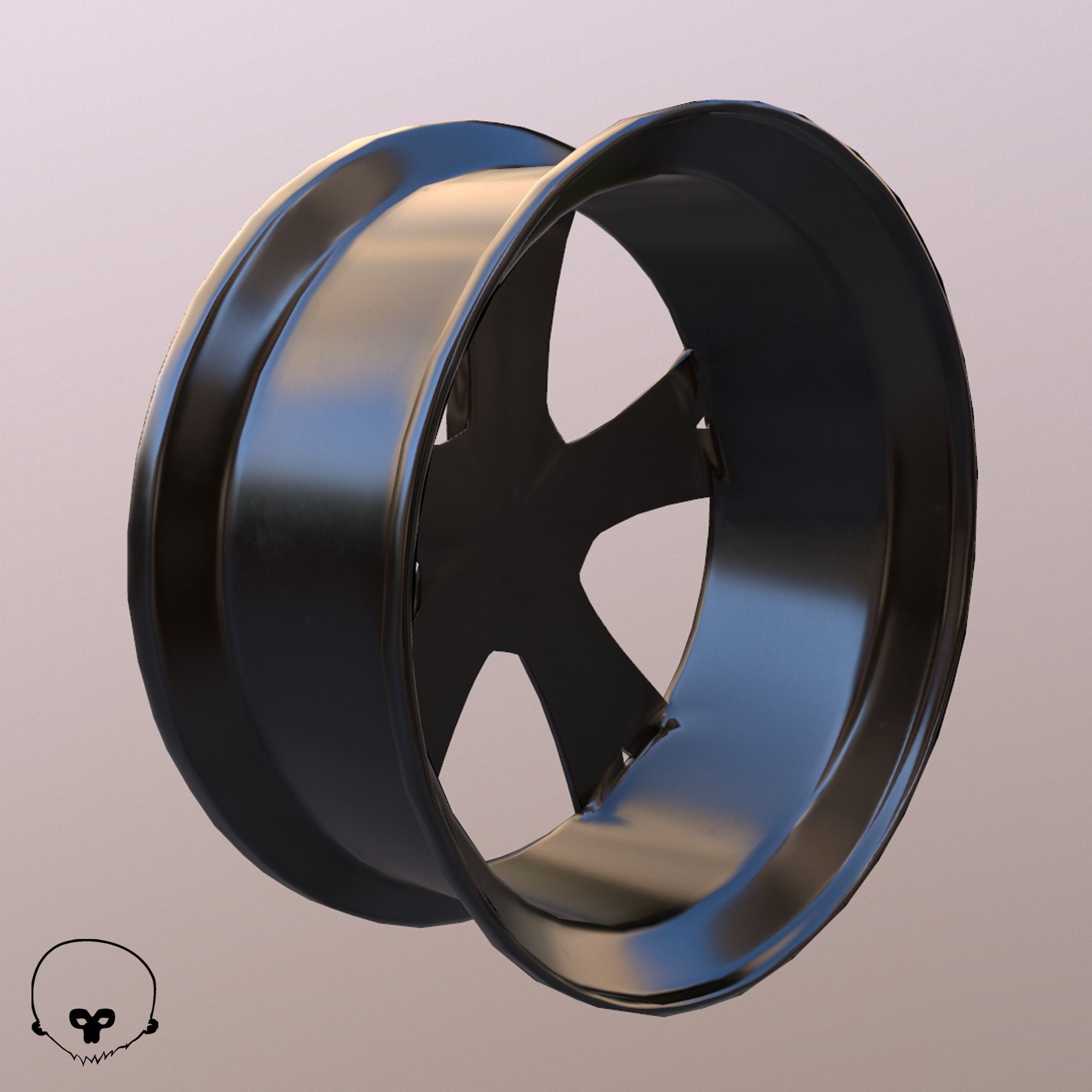 Sport Car Rim 5 Game-Ready 3D Model Low-poly 3D model_15