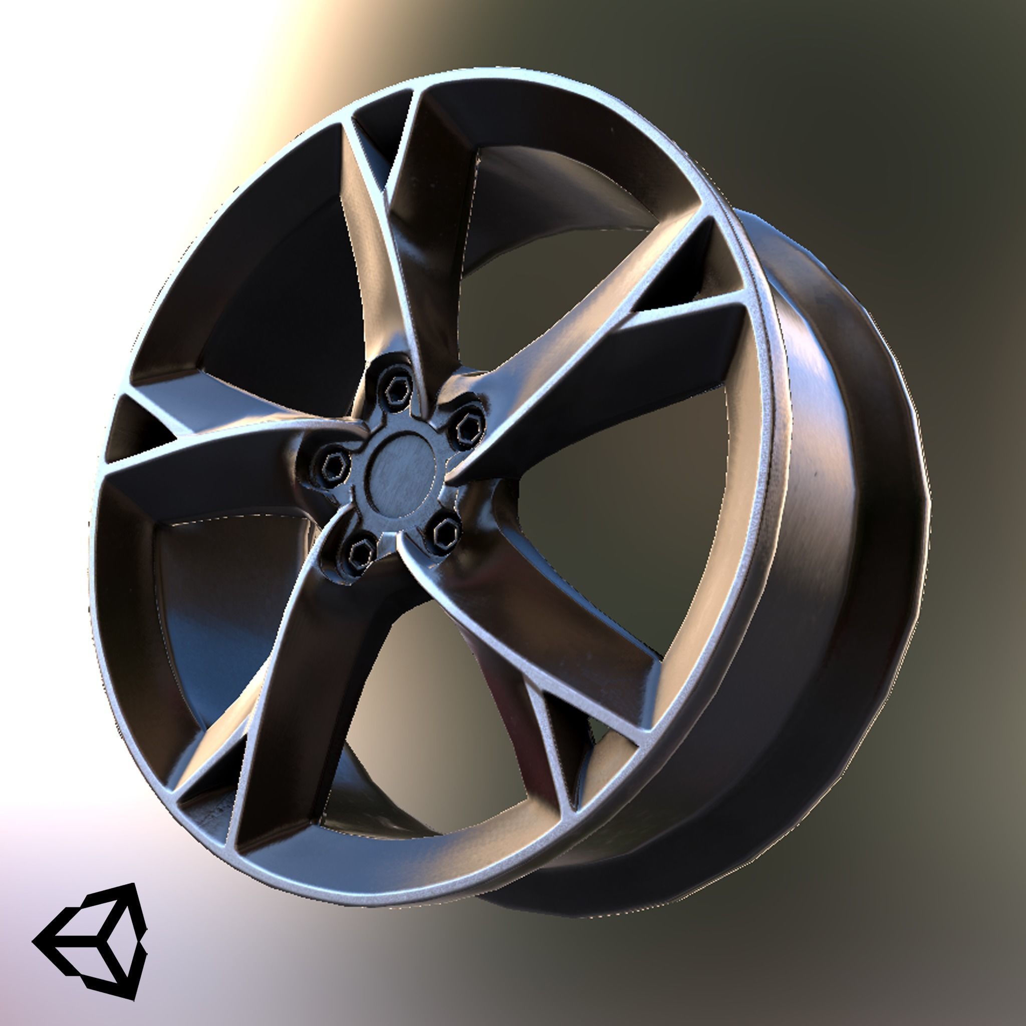 Sport Car Rim 5 Game-Ready 3D Model Low-poly 3D model_21