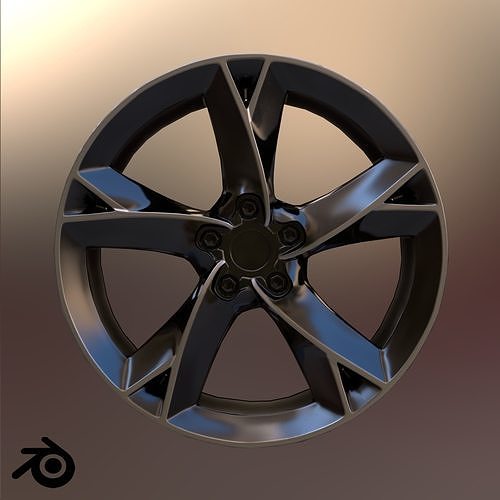 Sport Car Rim 5 Game-Ready 3D Model Low-poly 3D model 4