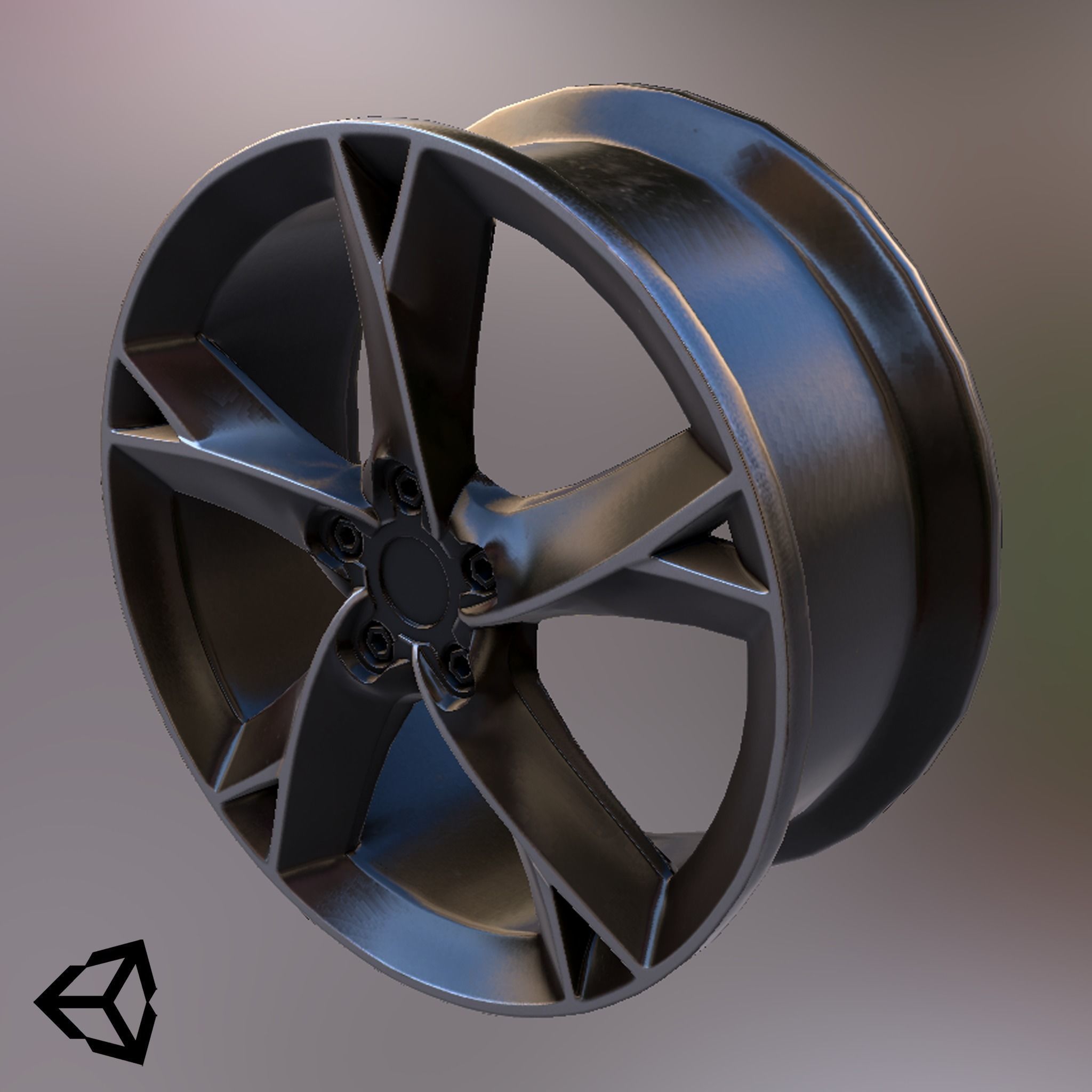 Sport Car Rim 5 Game-Ready 3D Model Low-poly 3D model_20