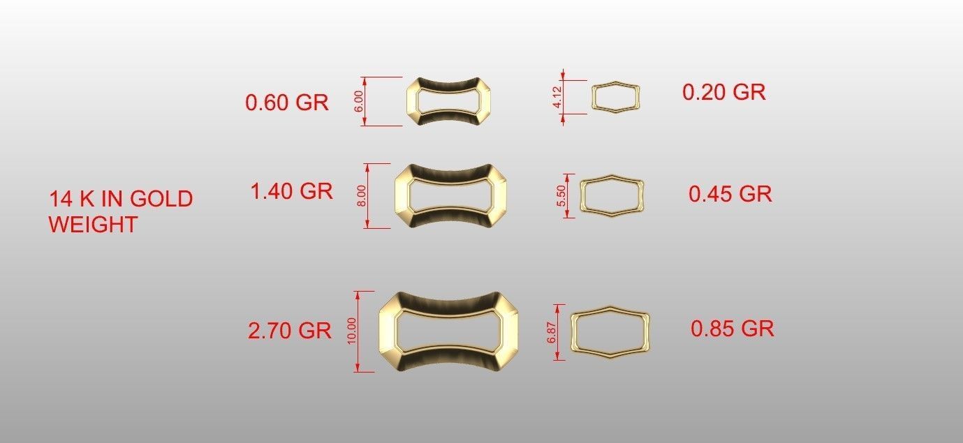 Edge Chain Link Arc Shaped 3D print model_8