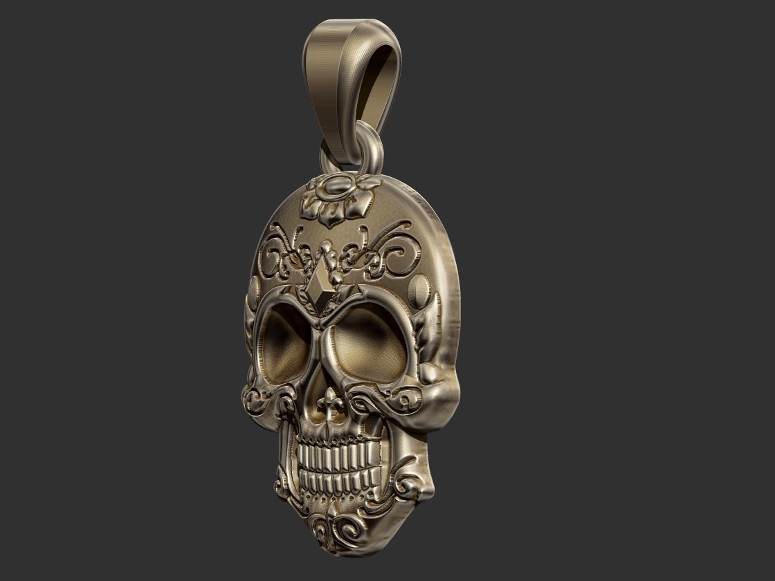 Sugar Skull 3D print model_9
