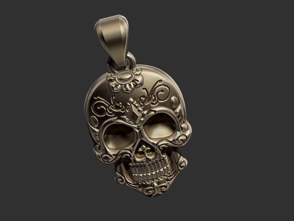 Sugar Skull 3D print model_11