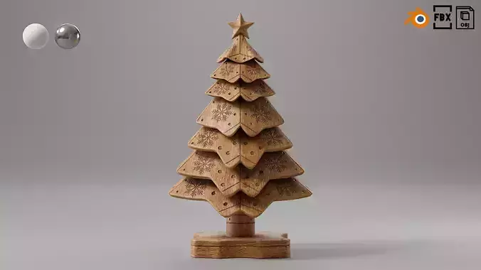 Wooden christmas tree 01