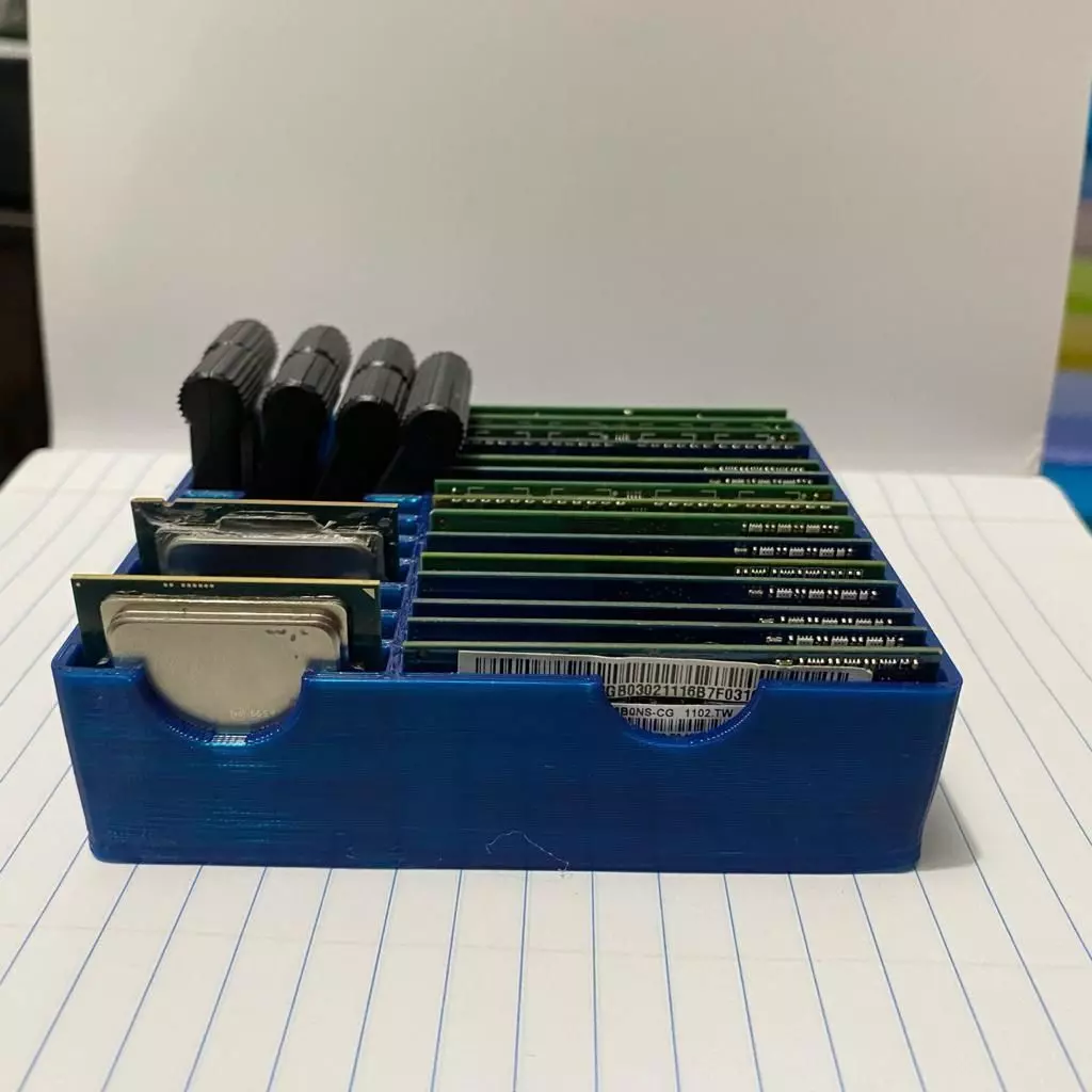 3x CPU and RAM Toolbox Organizer Kit Intel AMD and shielded RAM  3D print model_0