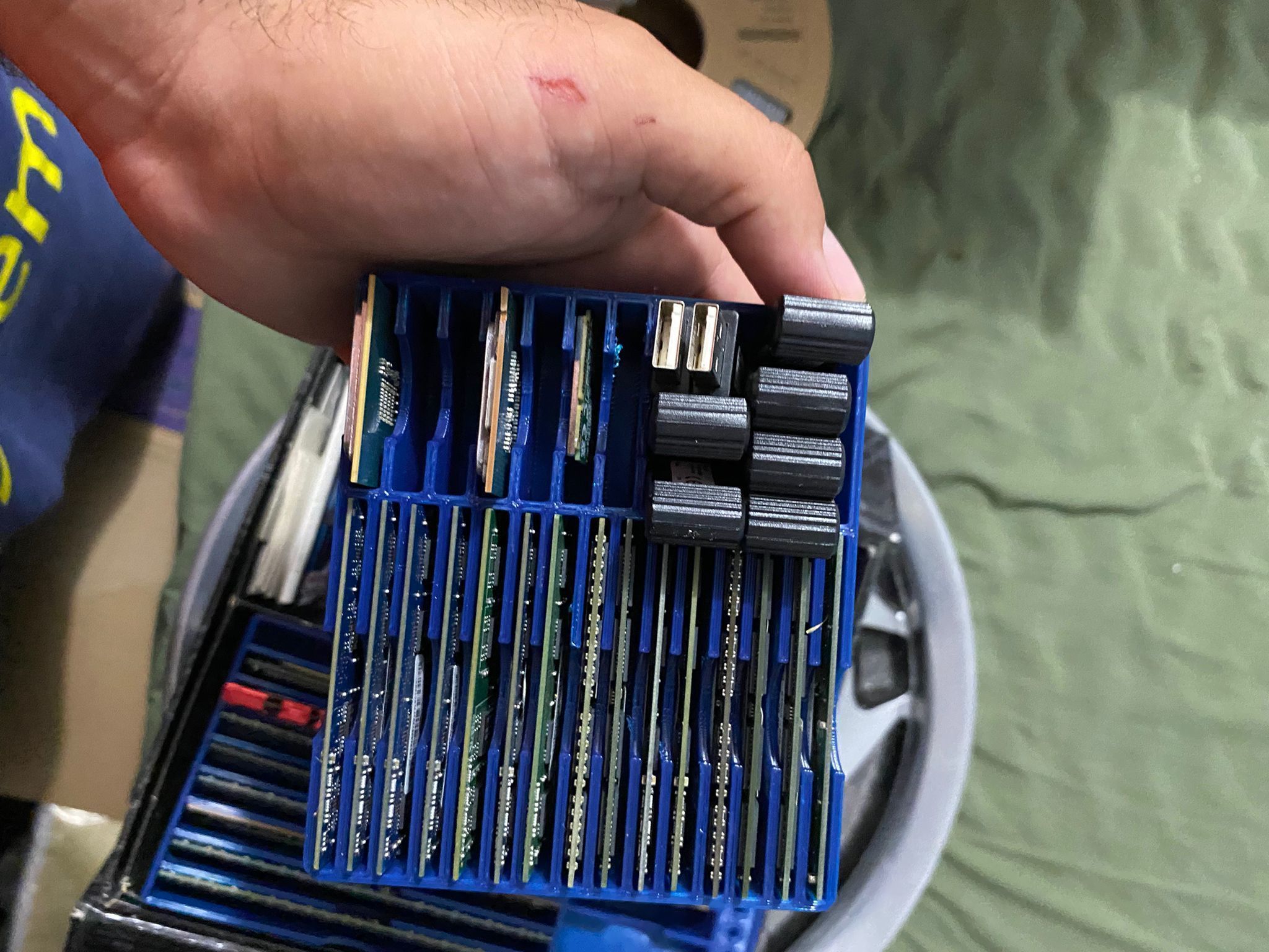 3x CPU and RAM Toolbox Organizer Kit Intel AMD and shielded RAM  3D print model_8