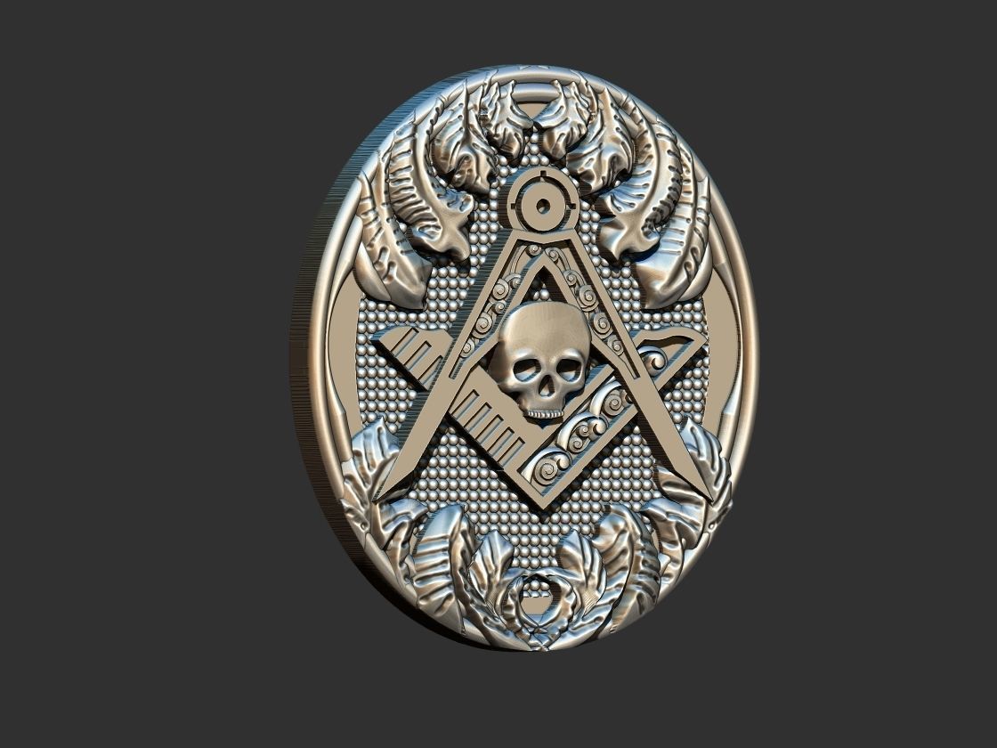 Skull Compass 3D print model_1