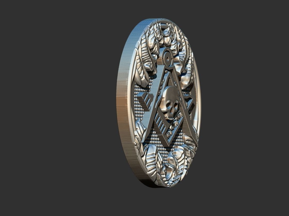 Skull Compass 3D print model_2