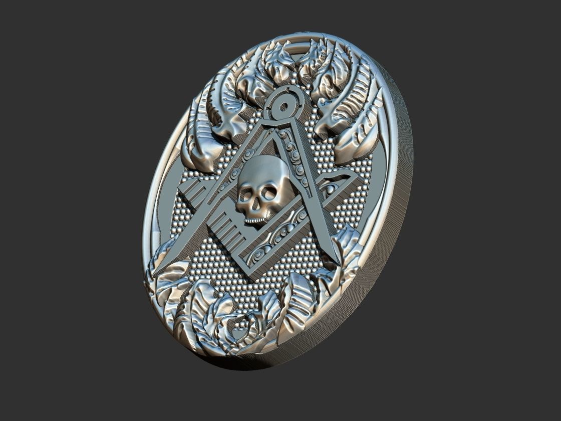 Skull Compass 3D print model_9