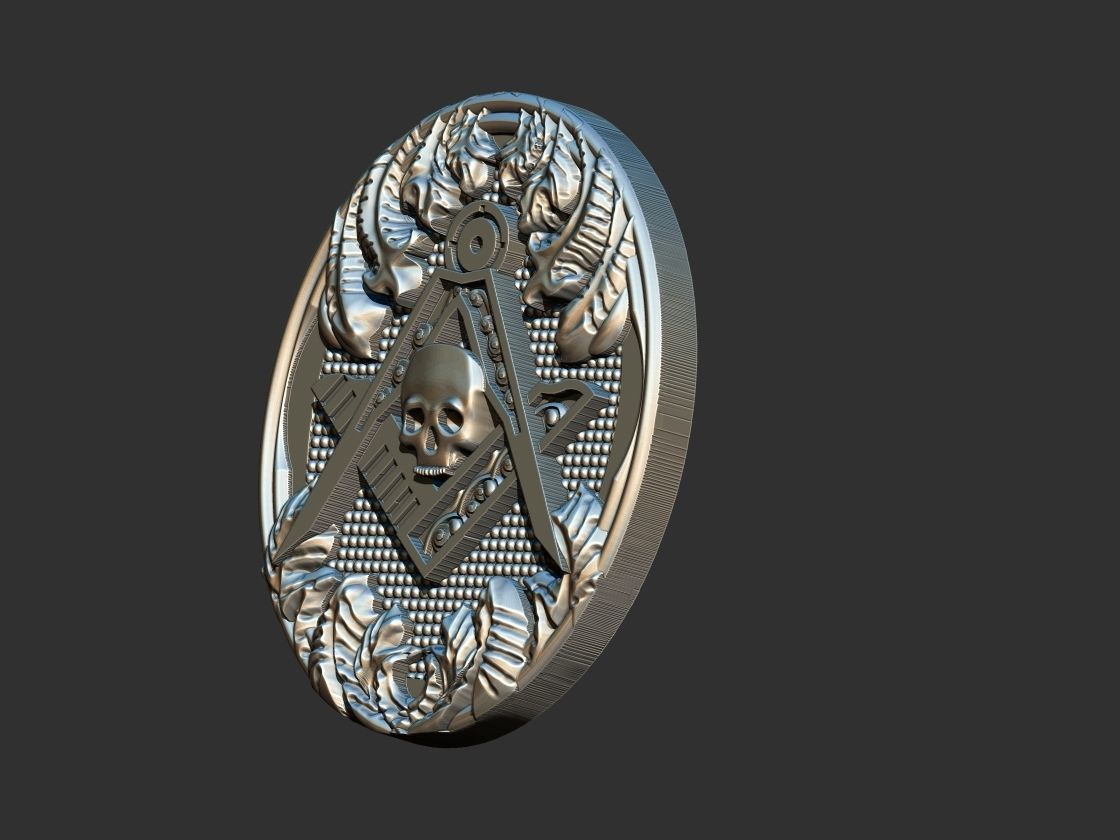 Skull Compass 3D print model_6