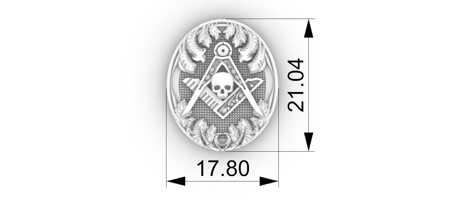 Skull Compass 3D print model_4