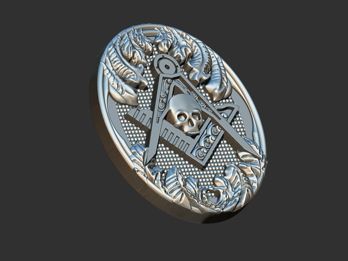 Skull Compass 3D print model_10