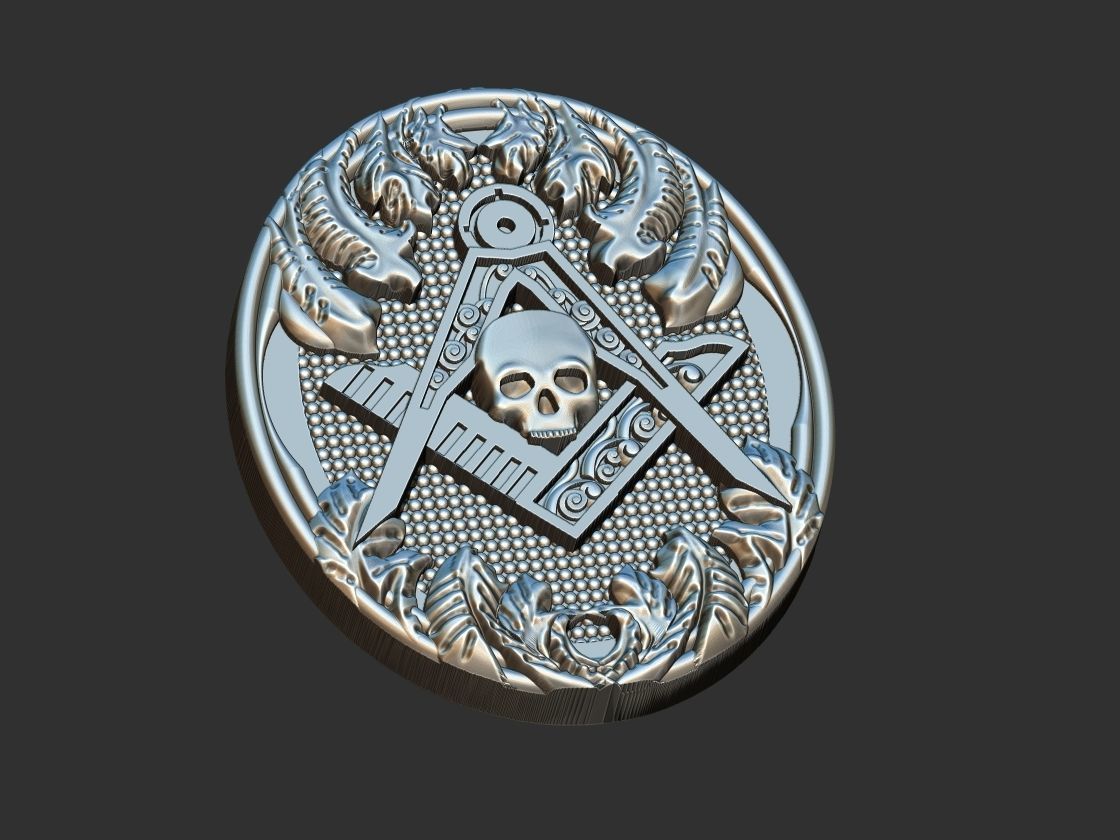 Skull Compass 3D print model_8