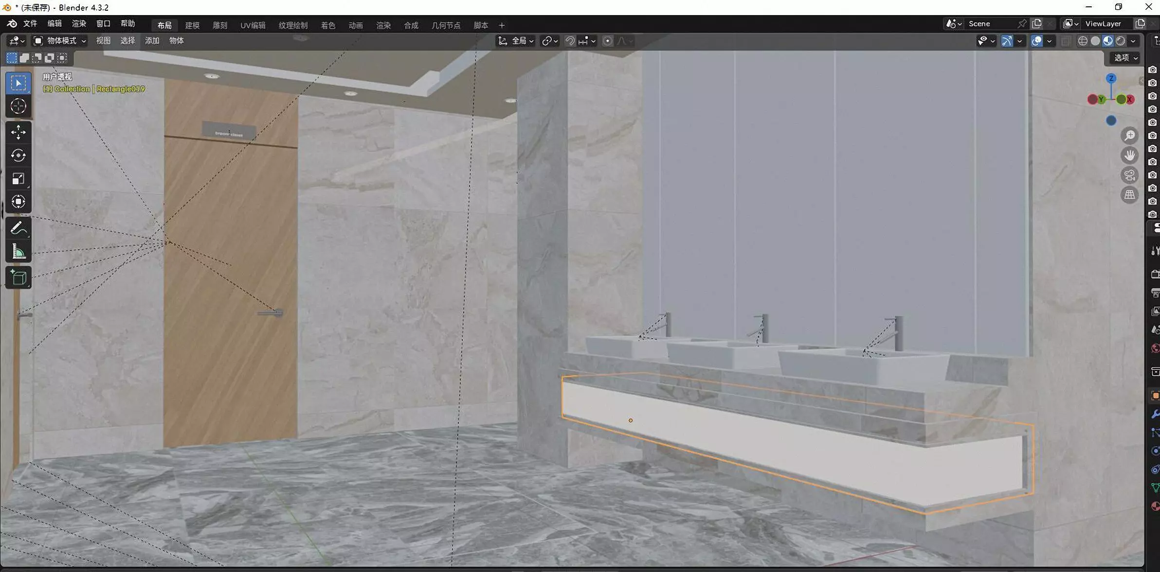 Restroom 3D model_6