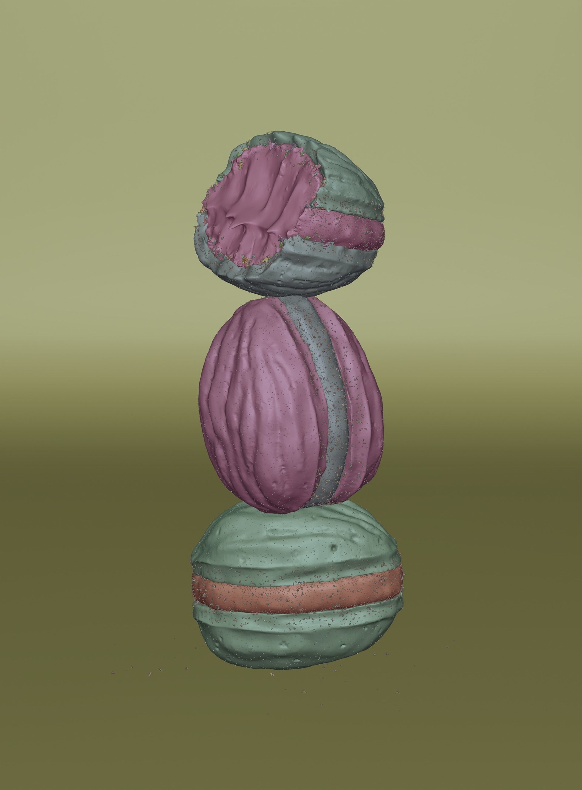 3D Wafer filled with Chocolate 3D model_3