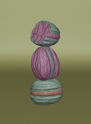 3D Wafer filled with Chocolate 3D model 4