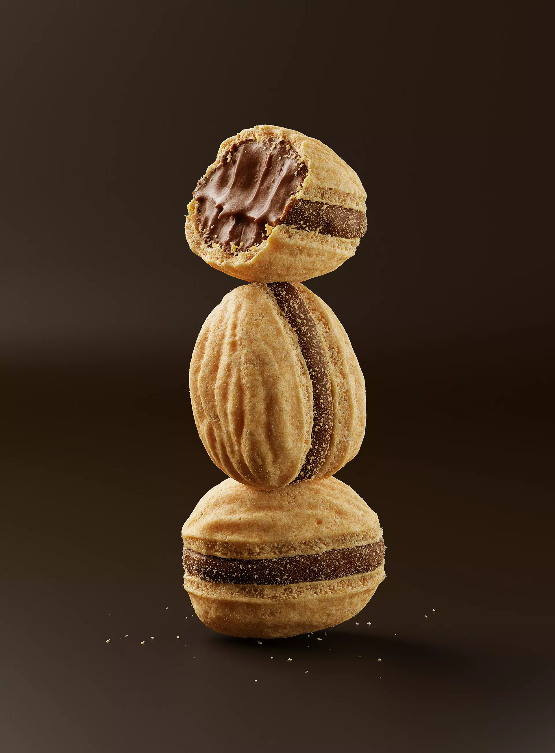 3D Wafer filled with Chocolate 3D model_0