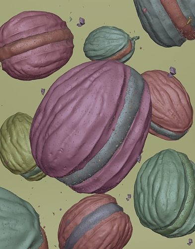 3D Wafer filled with Chocolate 3D model 7