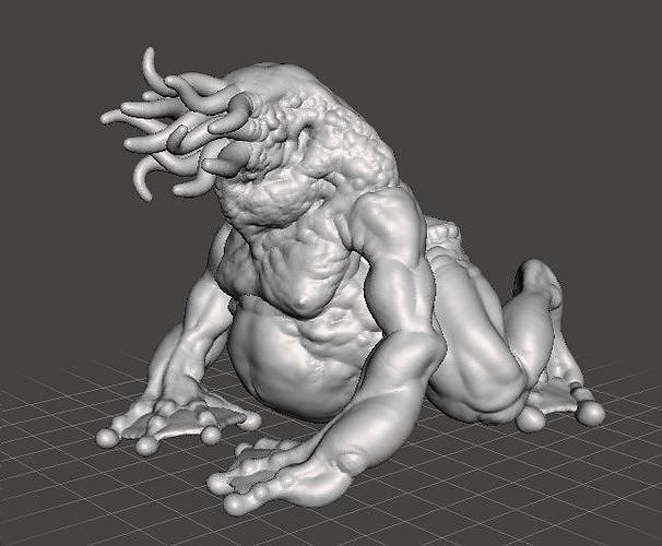 CTHULHU SPAWN MOON BEAST MINIATURE FIGURE FANTASY GAMES DND RPG 3D print model