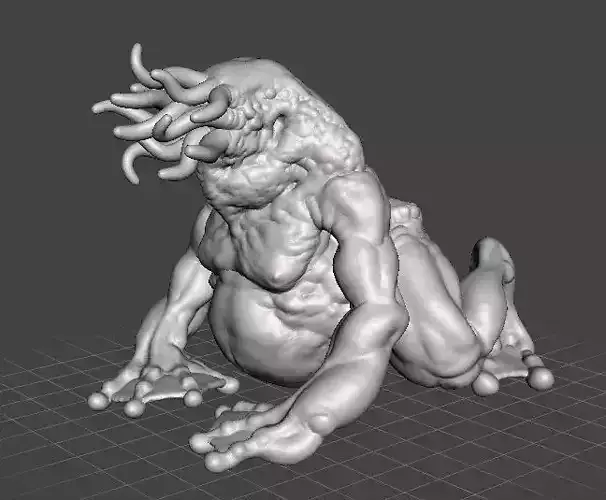 CTHULHU SPAWN MOON BEAST MINIATURE FIGURE FANTASY GAMES DND RPG 3D print model