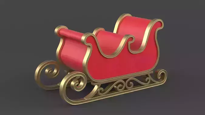 Santa Sleigh 3D model