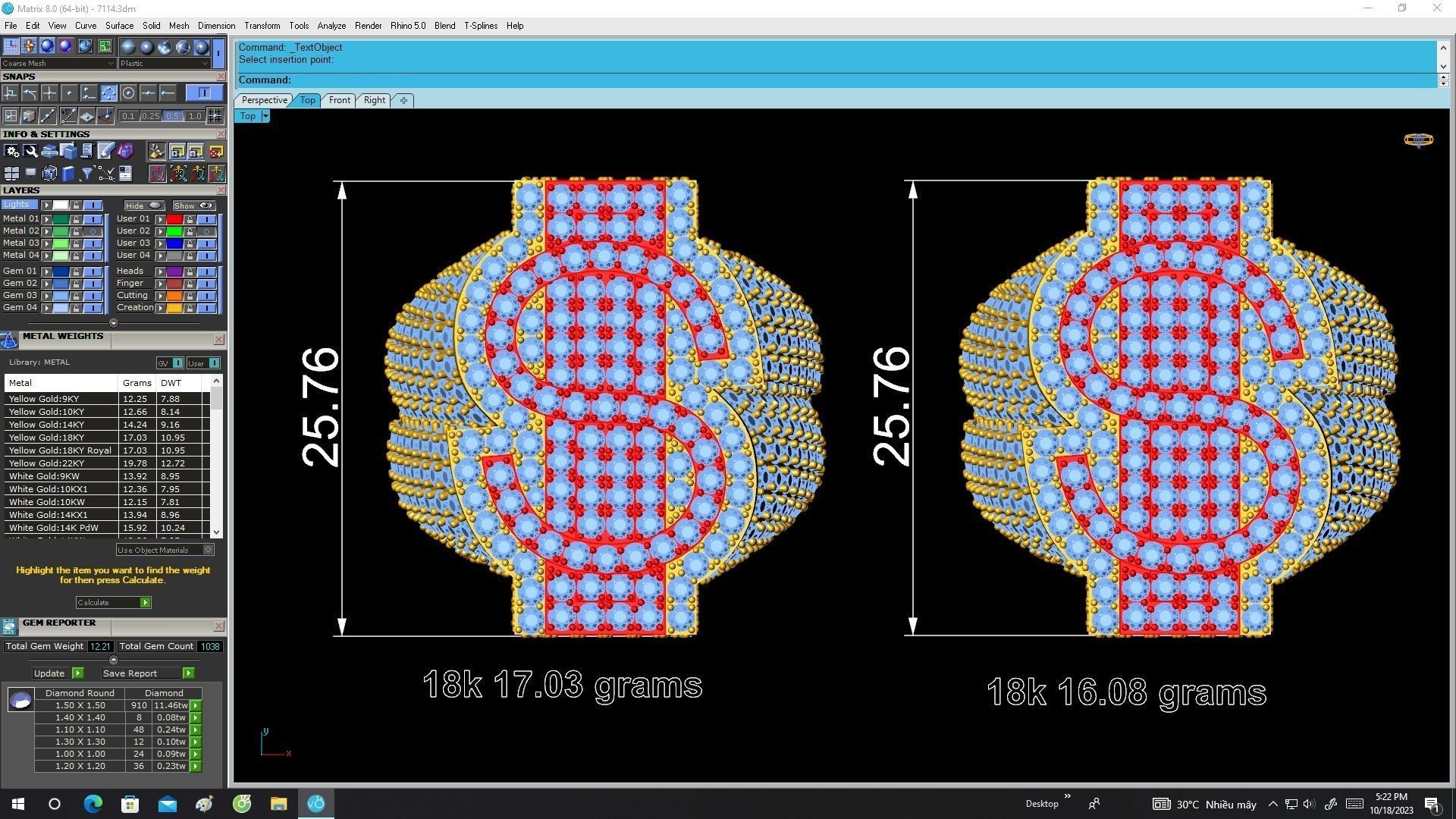 A7114 Dollar Symbol Signet Money Men Ring 3D Model 3D print model_6