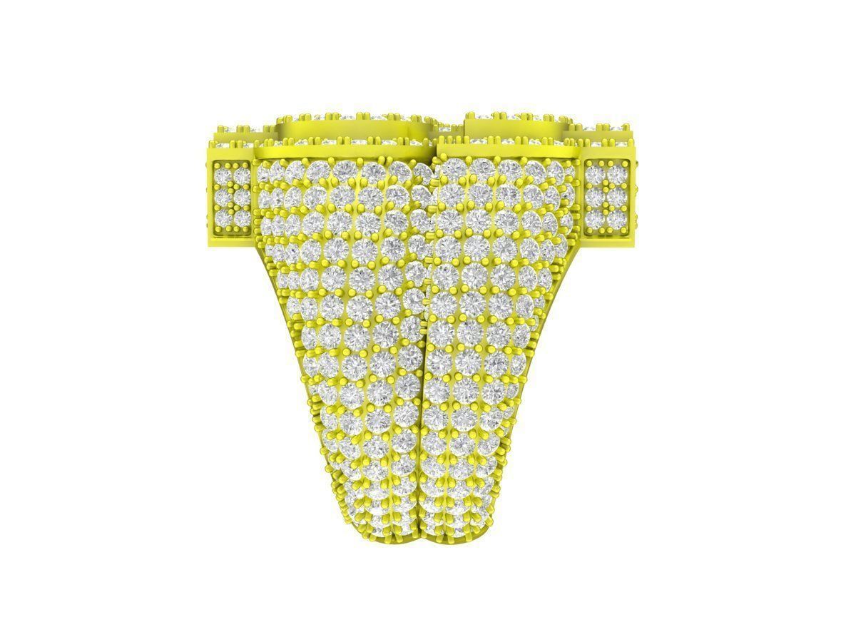 A7114 Dollar Symbol Signet Money Men Ring 3D Model 3D print model_3