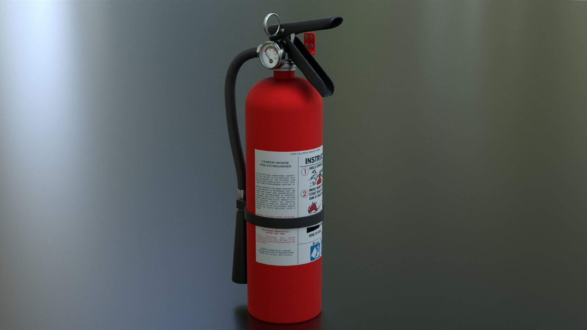 Fire Extinguisher Low-poly 3D model_4