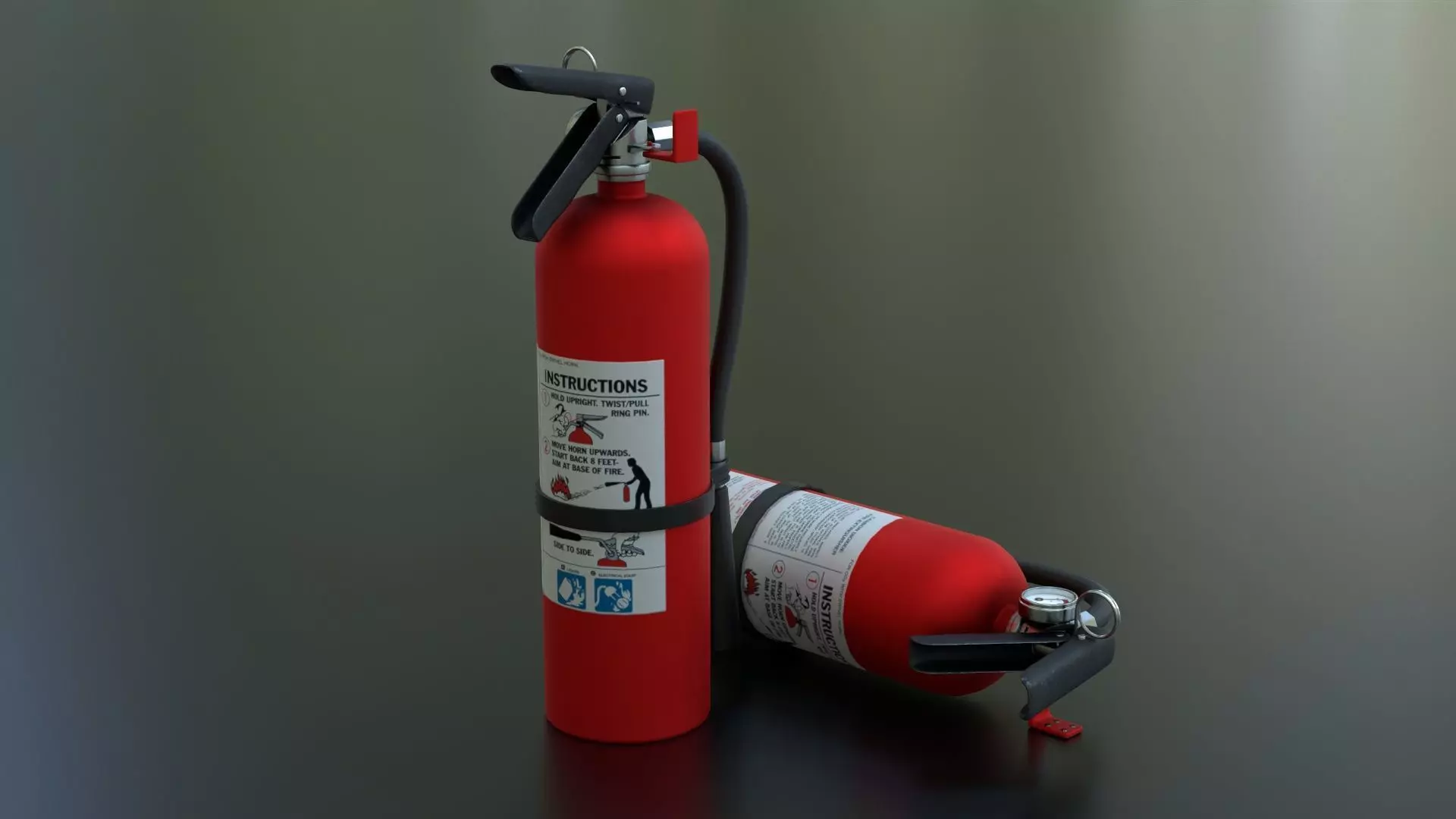 Fire Extinguisher Low-poly 3D model_0