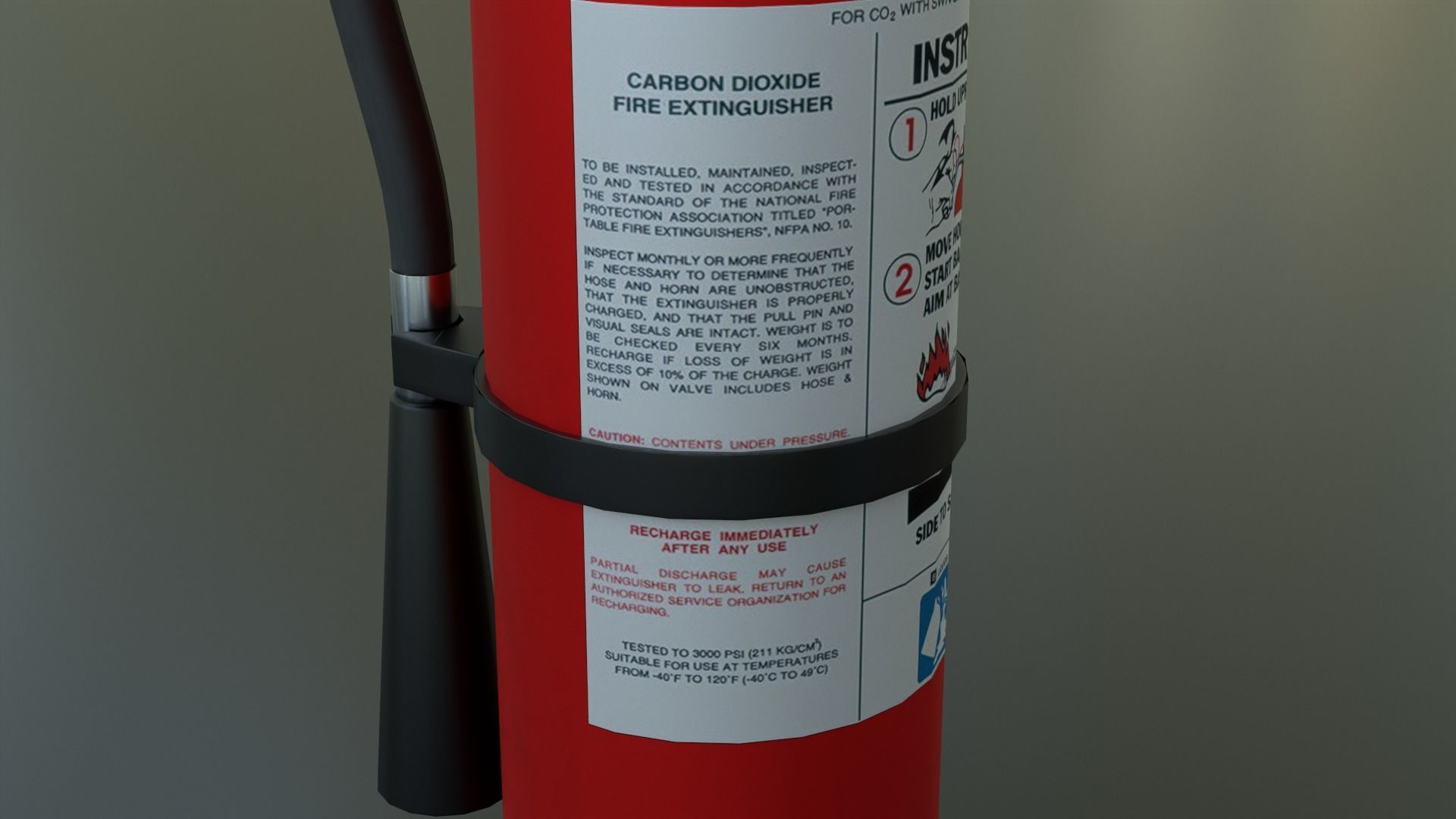 Fire Extinguisher Low-poly 3D model_17