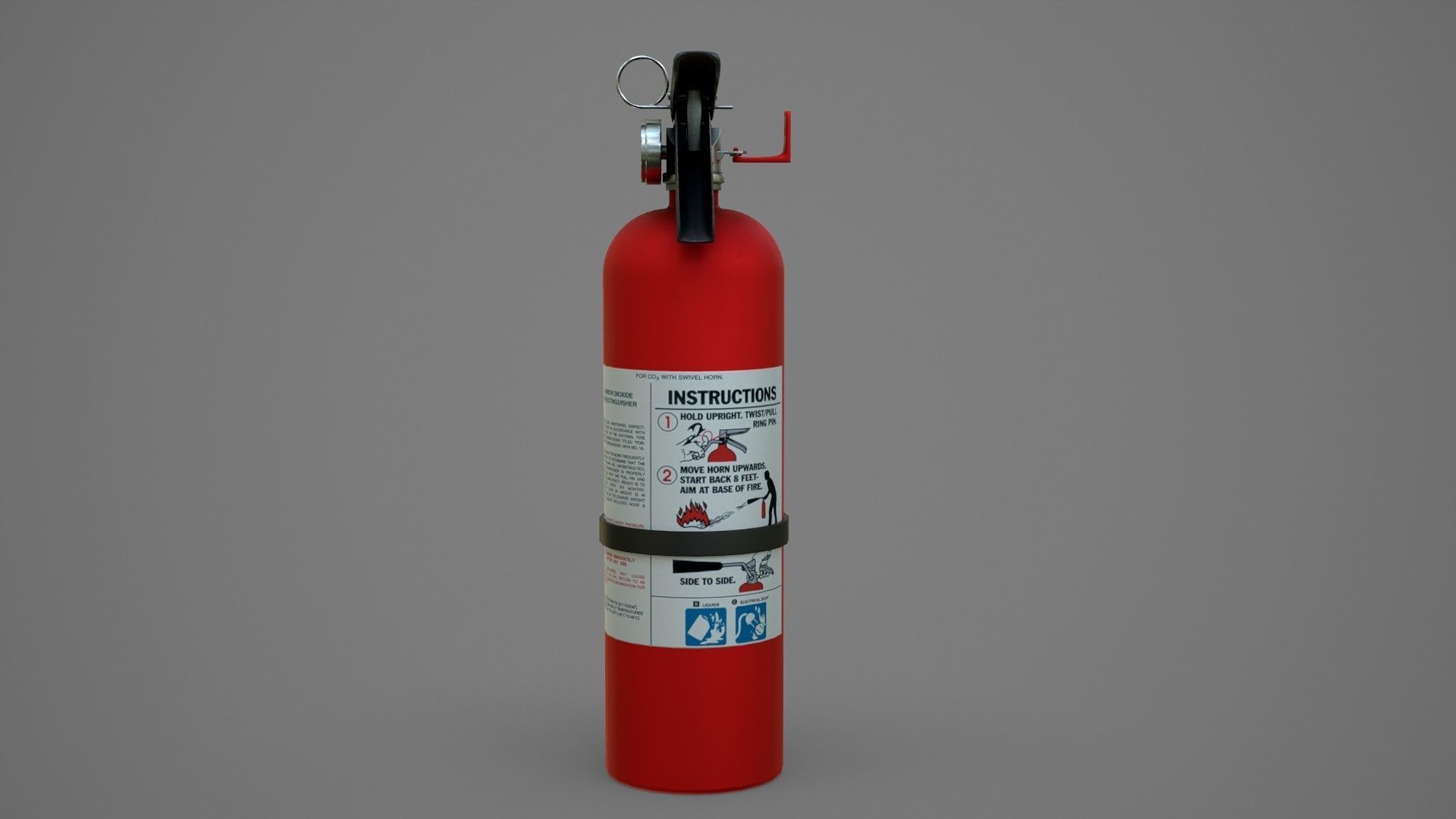 Fire Extinguisher Low-poly 3D model_23