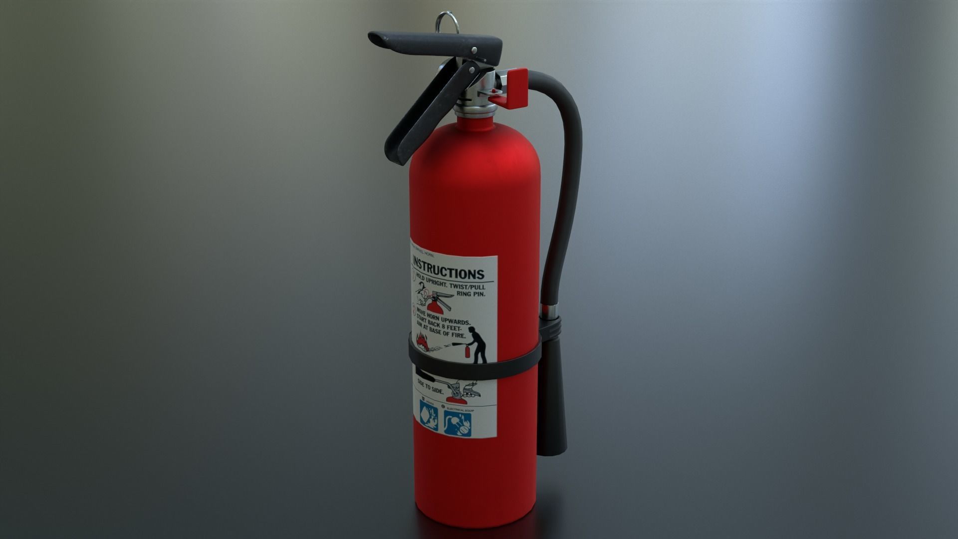 Fire Extinguisher Low-poly 3D model_7