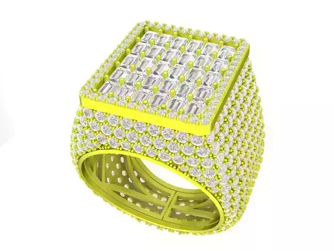 A7116 Korean Style Vintage Diamond Men Ring