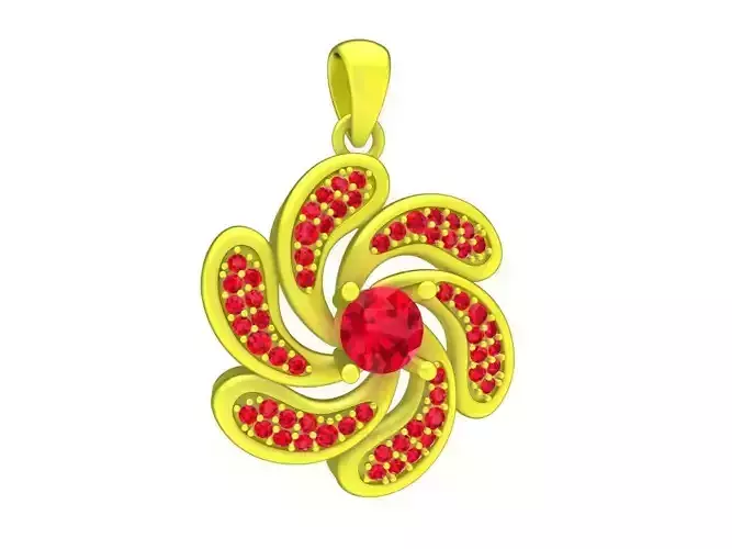 7078 Art Diamond Women Pendant