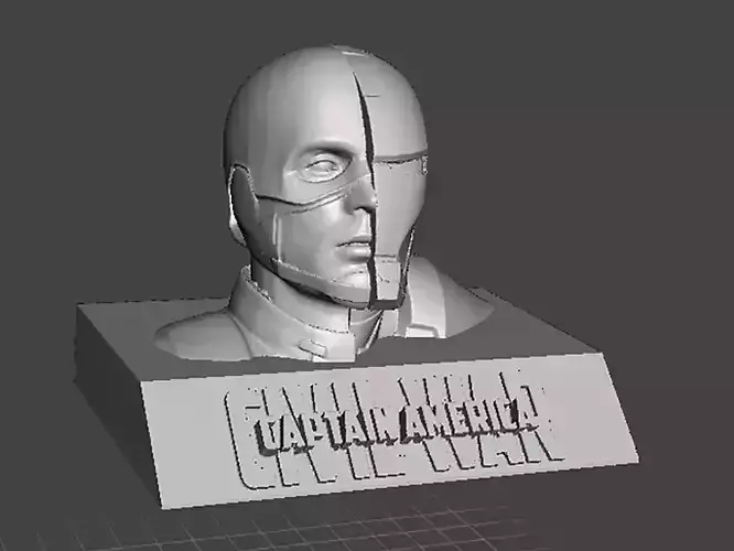 Captain America Bust 3D Model Ready to Print